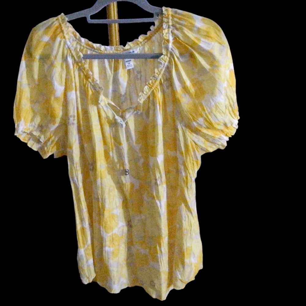 Croft & Barrow, sz 1x, breezy yellow/gray